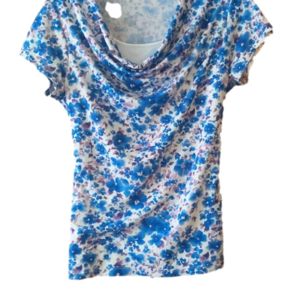 Annabelle By Pantaloons Floral Scoop Neck Shirt - Picture 1 of 6